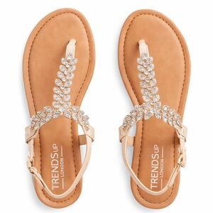 Tan Sandals with Crystal